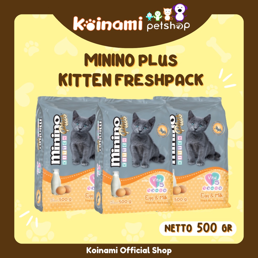 Minino Plus Kitten Freshpack 500gr - Makanan Anak Kucing - Makanan Kitten - Cat Food Minino Kitten