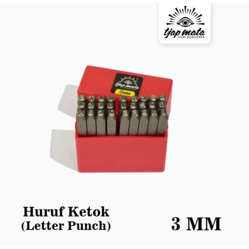 Ketok Huruf 3 mm TJAP MATA / letter punch huruf ketok