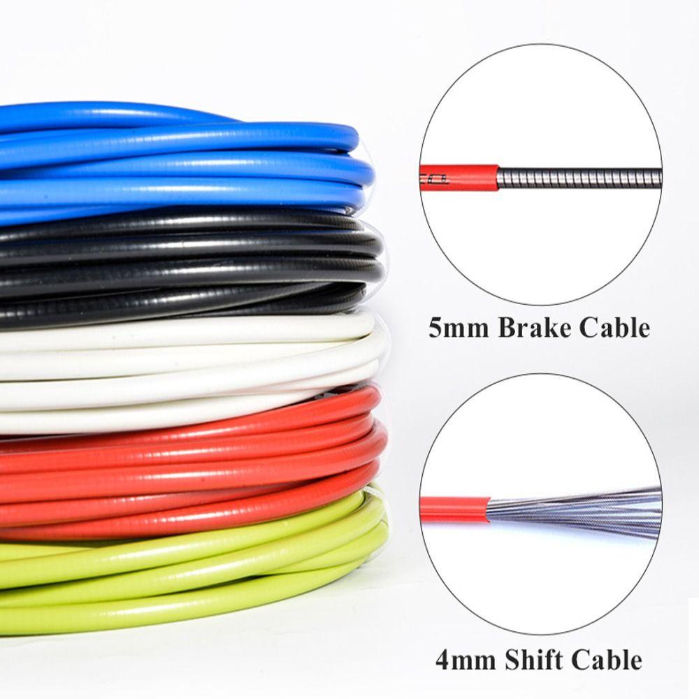 Lanfy Rumah Kabel Sepeda 4mm/5mm MTB Road Bike Shiftering Derailleur Line Sepeda Aksesoris Sepeda Gunung Garis Kabel Rem Pipa Sepeda Kabel Rem Tabung