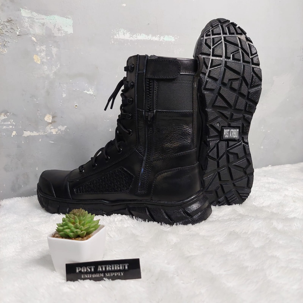 Sepatu PDL Hitam Doff Kulit  / Sepatu Lapangan Sepatu PDL / PDL lapas / Sepatu PDL Doff Hitam / Sepatu Kulit / Post atribut