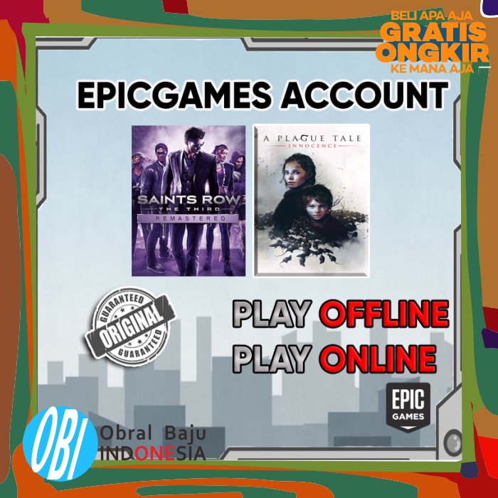 Obral / Original Sale Promo Akun Epic Games Saintsrow A Plague Tale Terbaru Garansi