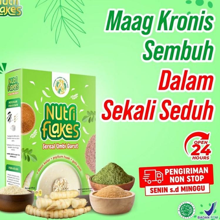 

✺ NUTRIFLAKES Superfood Kaya Penganti Makan Dan Terapi Lambung ℗