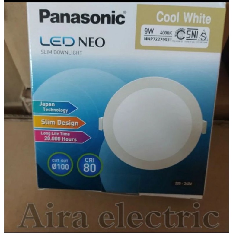 Jual Lampu Panel Led Slim Downlight Led Neo Panasonic Bulat Watt