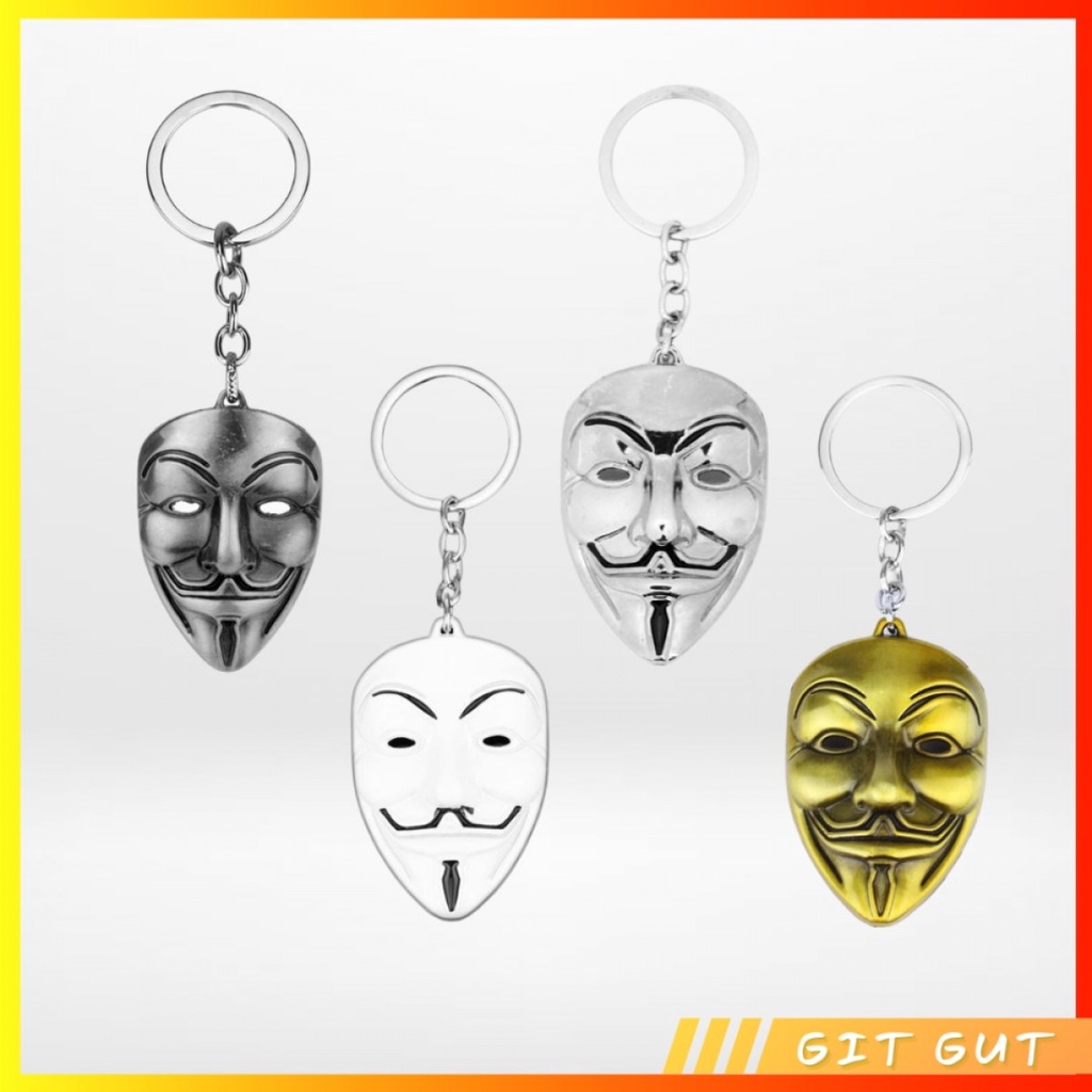 Keychain Gantungan Kunci V for Vendetta Mask