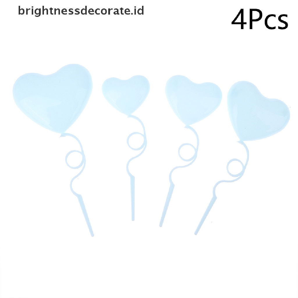 [Birth] 1set Balon Hati Hiasan Kue Valenes Day Perlengkapan Pesta Pernikahan Dekorasi Kue Rumah Boneka Balon Ukuran Mix [ID]