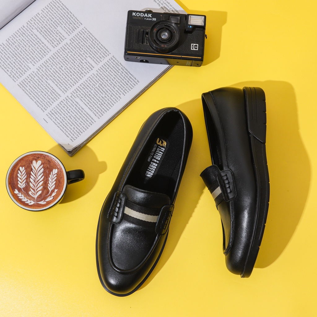 sepatu loafer pria sepatu slip on pria sepatu pantofel pria sepatu kulit asli sepatu kondangan sepatu kerja pria model vieri