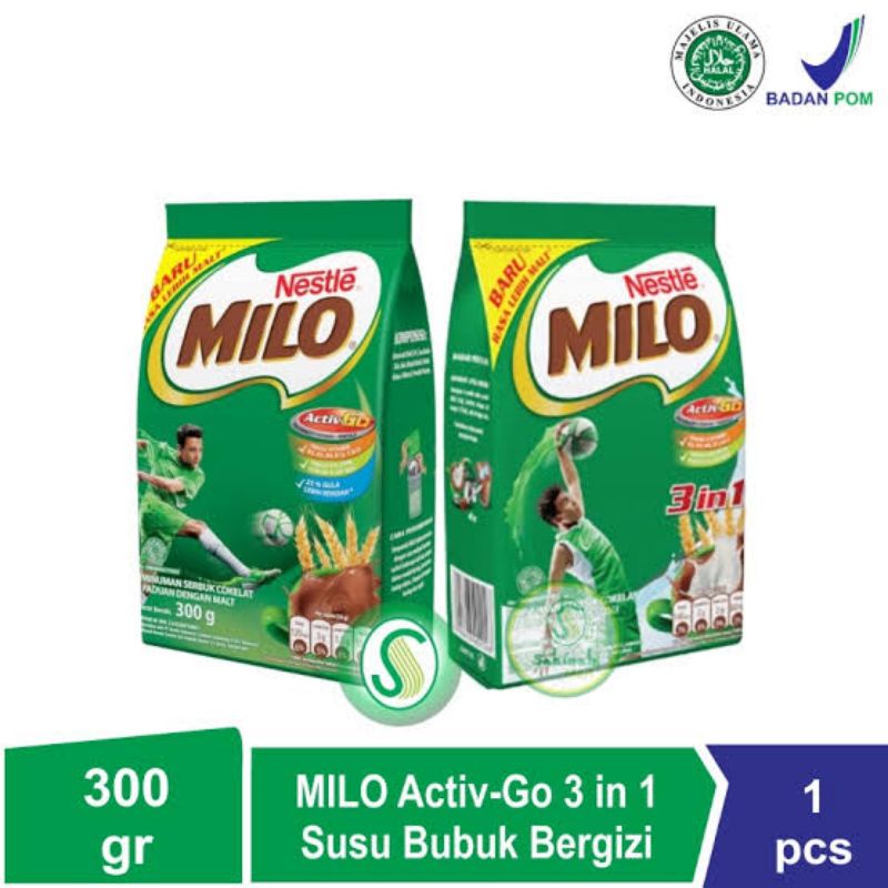 

MILO SUSU BUBUK COKLAT MILO 300GR SUSU COKLAT MILO NESTLE