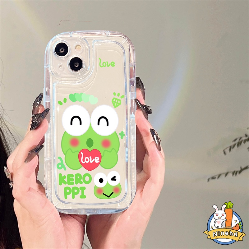 Soft Case Pelindung Sabun Katak Kecil Bahan Silikon Bening Anti Jatuh Untuk iPhone 14 13 12 11 Pro Max X Xr Xs Max 8 7 6 6s Plus SE 2020