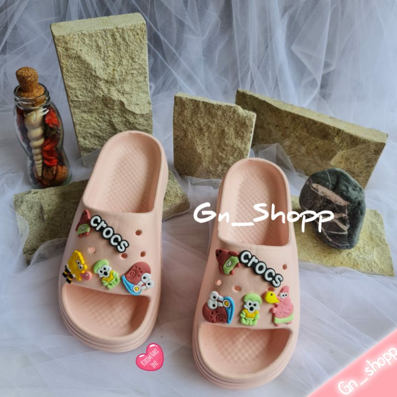 30-35 Sandal Anak FUJI Wanita Terlaris Jibitz SPONGEBOB 6002