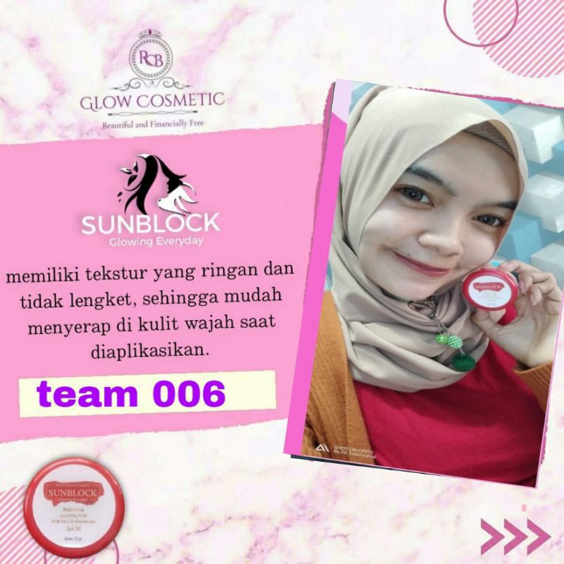 Sunblock brightening RCB Glow cosmetik