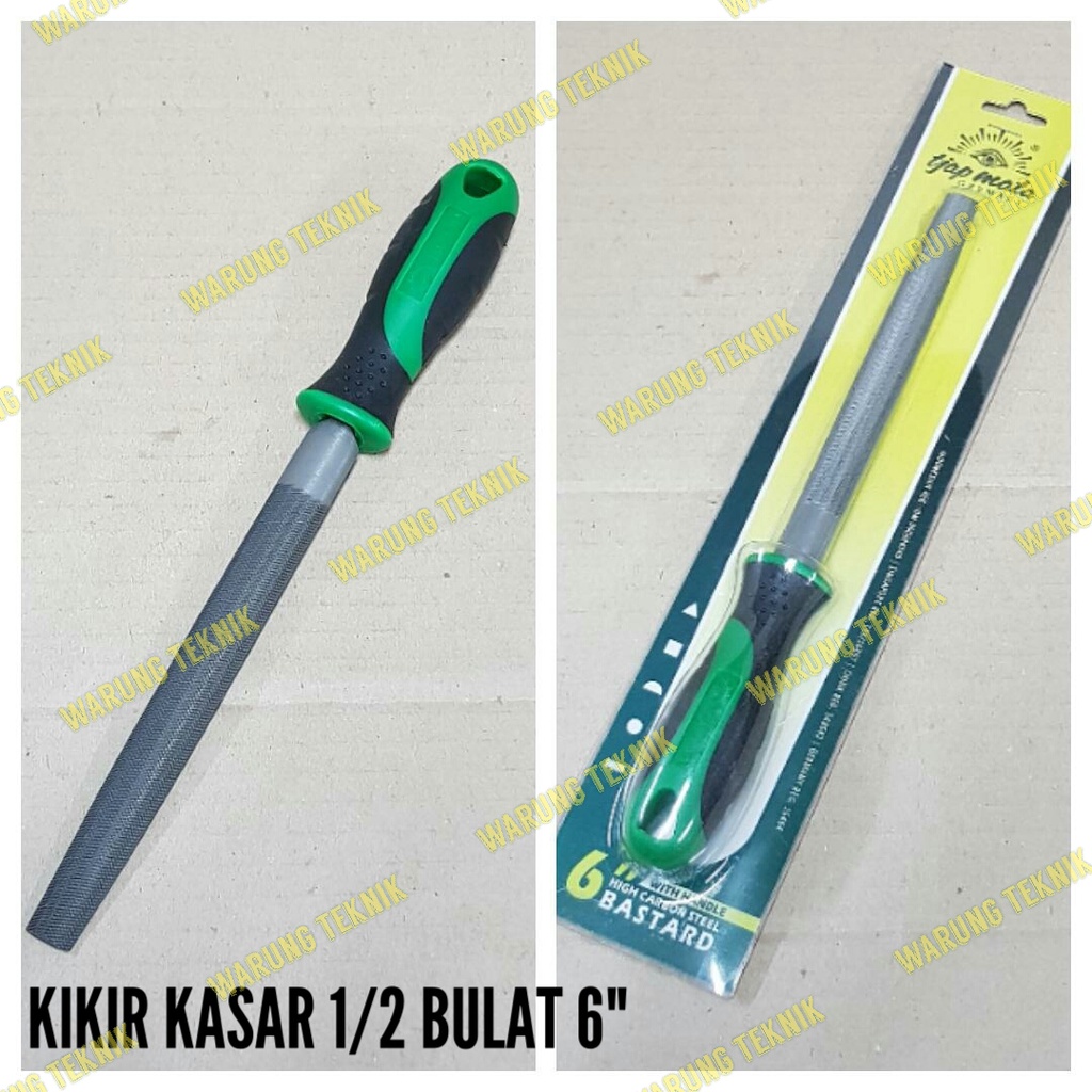 EYE BRAND METAL BASTARD 6 INCH WITH HANDLE - KIKIR GAGANG KARET TEKSTUR KASAR 6&quot; TJAP MATA