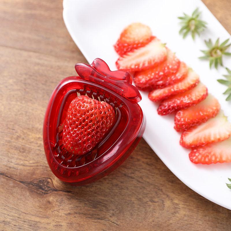 Mini Strawberry Slicer Stainless Steel Rumah Makan Bar Hotel Cafe Bakery Restoran Alat Pengiris Buah Reusable