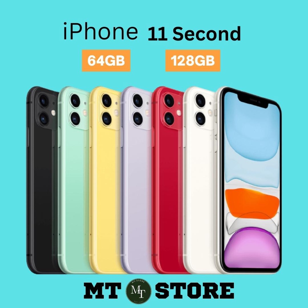 iPhone 11 Second/Seken  64gb 128gb 256gb Green Yellow White Purple Red Black MT-Store Ex Inter