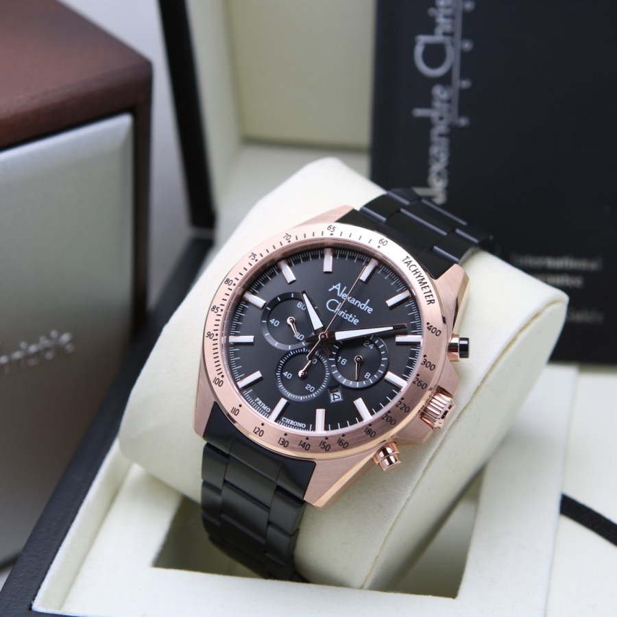 [Free Baterai] JAM TANGAN PRIA ALEXANDRE CHRISTIE AC 6667 / AC6667 RANTAI ORIGINAL GARANSI RESMI 1 TAHUN