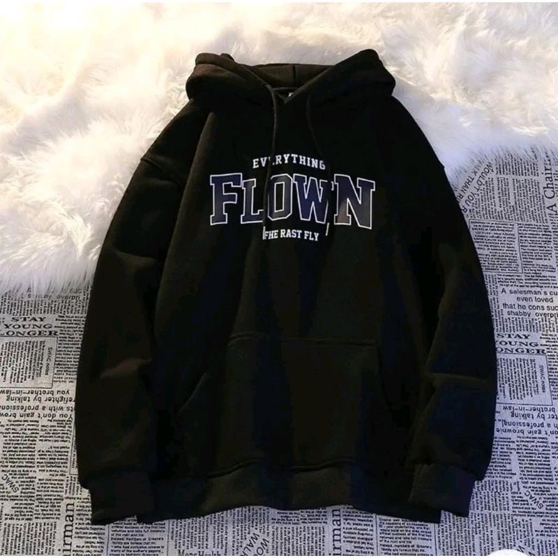 COD Baju Sweater Hoodie Flown Korea Style Hudi Topi Musim Dingin **