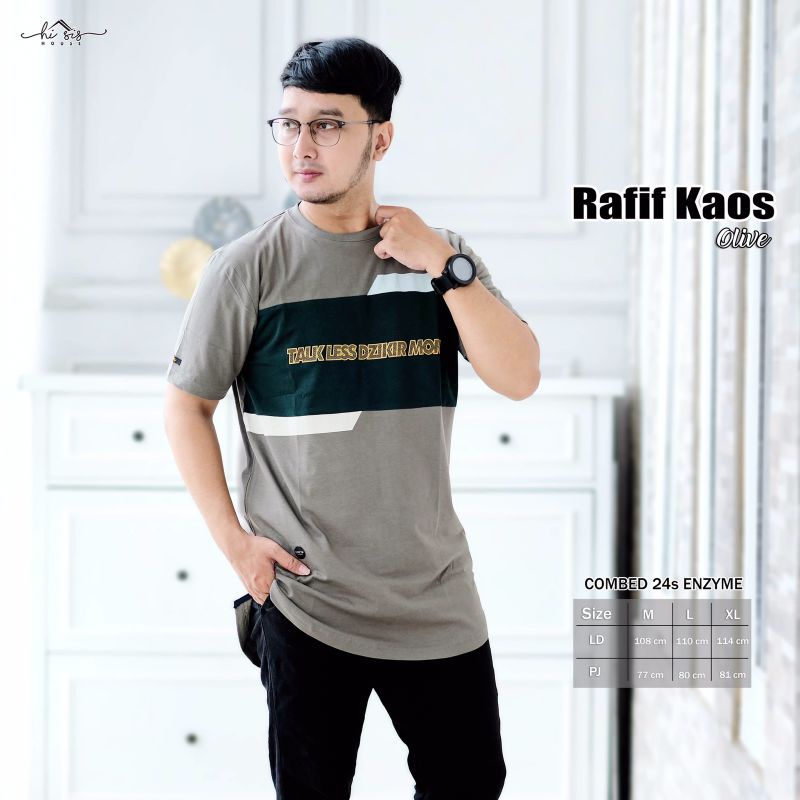 RAFIF KAOS ORI LEAFY BY HI SIS HOUSE | Combed 24s enzyme | Adem nyaman