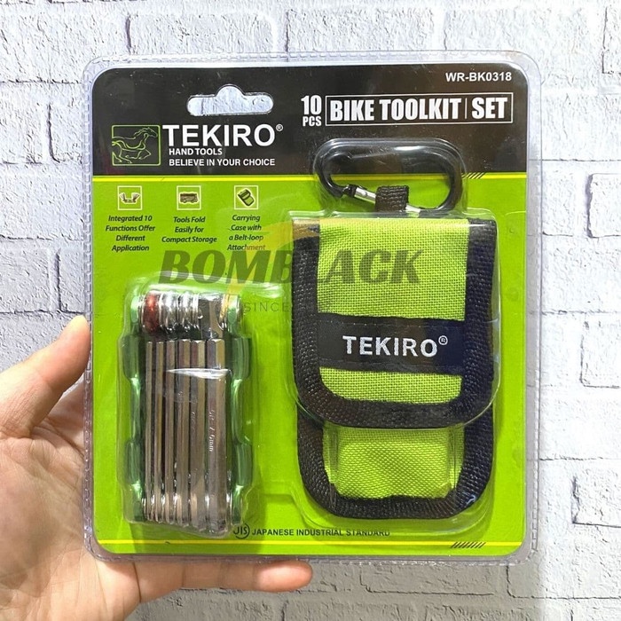 TEKIRO Bike Tool Kit Set 10 in 1 Kunci L Sepeda Lipat Toolkit Bicycle