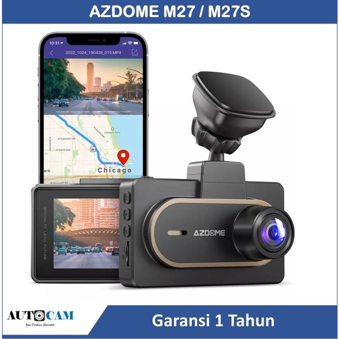 AZDOME M27 2K 1440P M27S 1080P WiFi GPS Parking Monitor Dash Camera