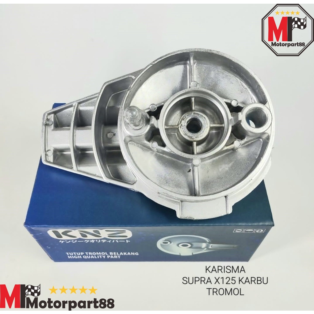 PANEL TUTUP TROMOL BELAKANG KARISMA SUPRA X 125 TROMOL SILVER KNZ