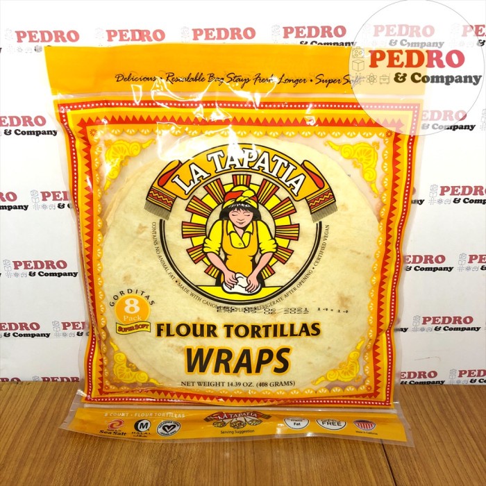 

Past La Tapatia Tortilla Flour Size Wrap 408 Gram - Tortilla Plain 6 Inch