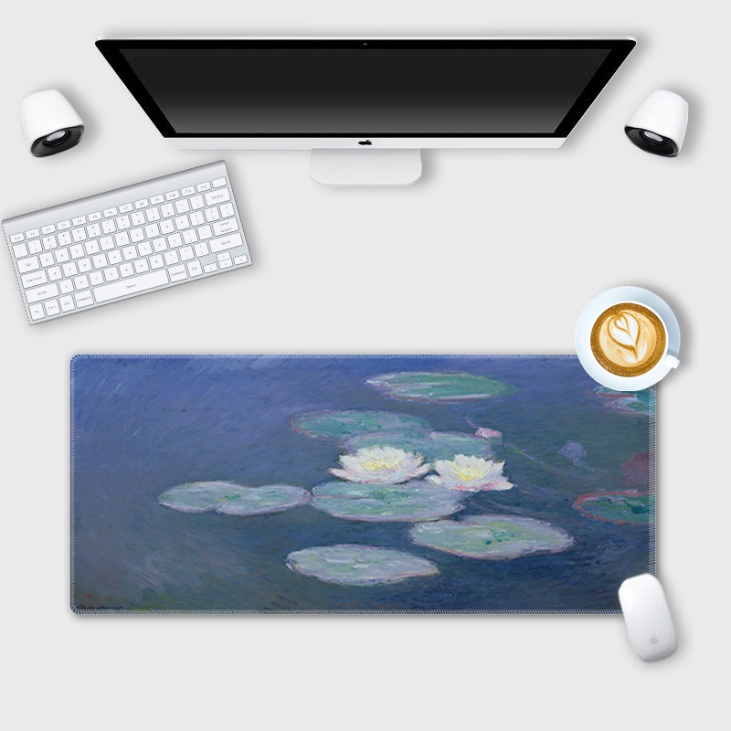 Alas mouse Besar Van Gogh Lukisan Minyak landscape desk pad Alas keyboard Komputer Non slip lock edge office desk pad