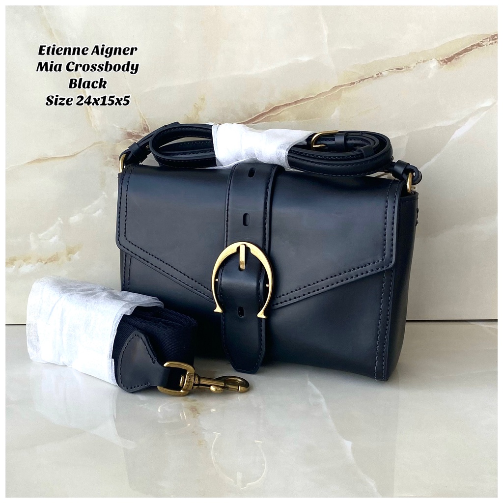 Tas Selempang Wanita Branded Etienne Aigner EA Mia Leather Crossbody Bag 100% Original