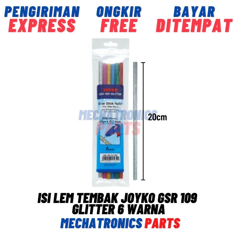 Isi Lem Tembak Joyko GSR 109 Glitter 6 Warna