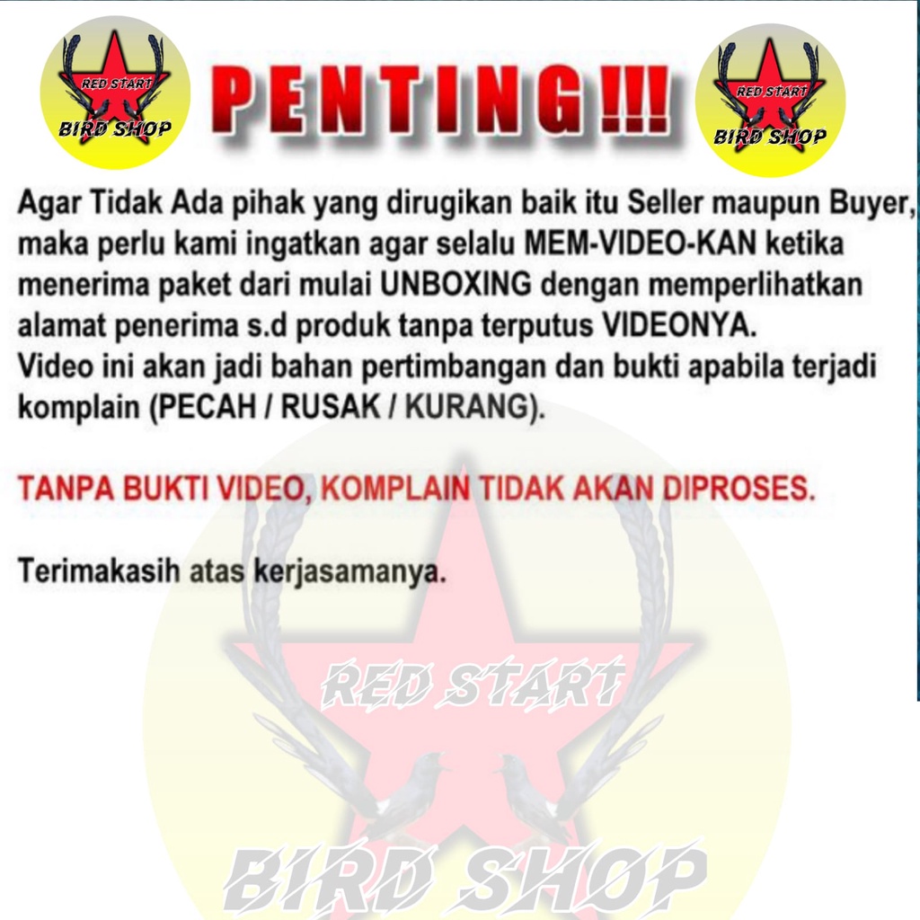 CEPUK WADAH PAKAN KROTO BURUNG ELITE SONG UKURAN BESAR SEDANG KECIL TEMPAT PAKAN JANGKRIK DLL