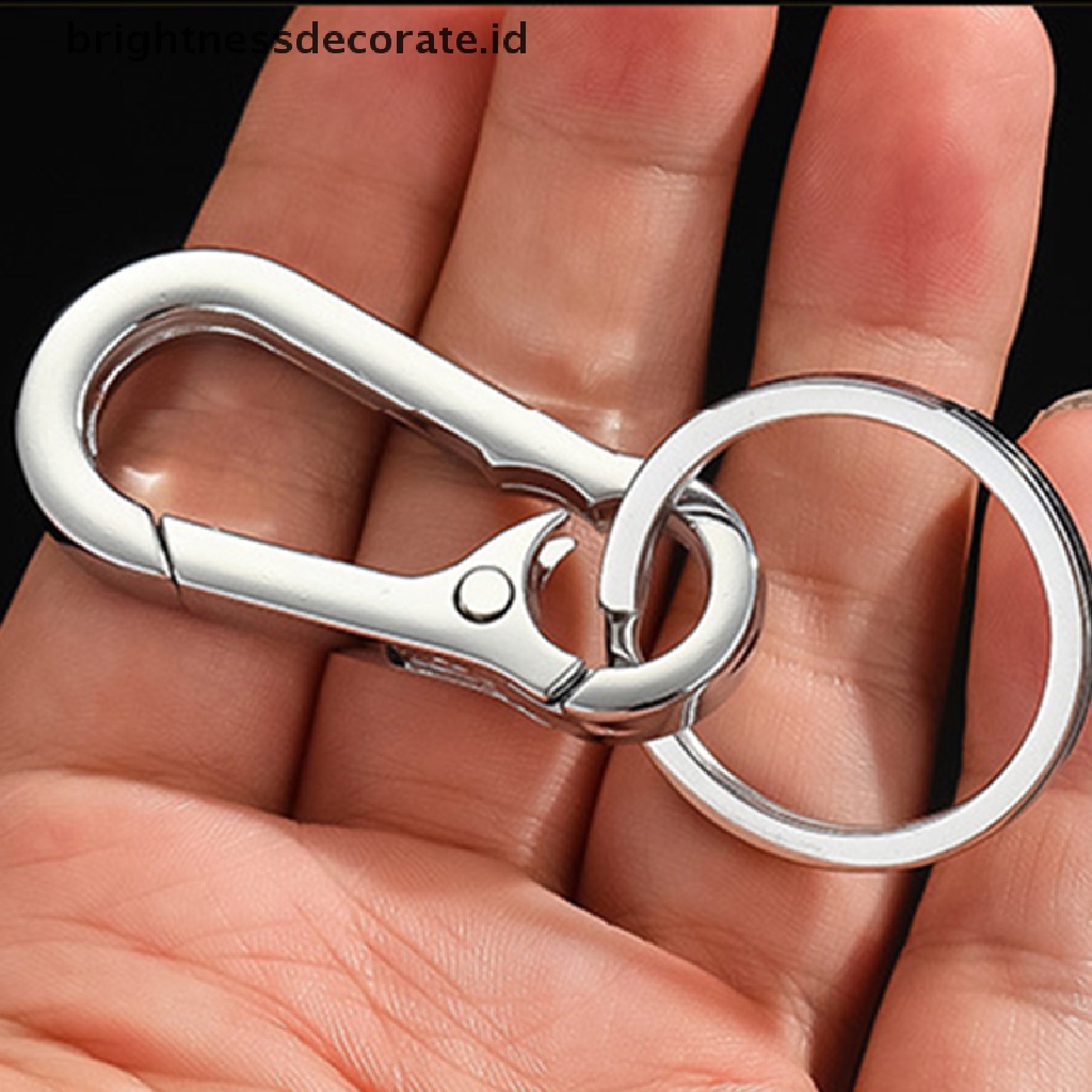 [Birth] Pria Stainless Steel Labu Gesper Gantungan Kunci Sabuk Pinggang Klip Anti-Hilang Gesper Gantung [ID]