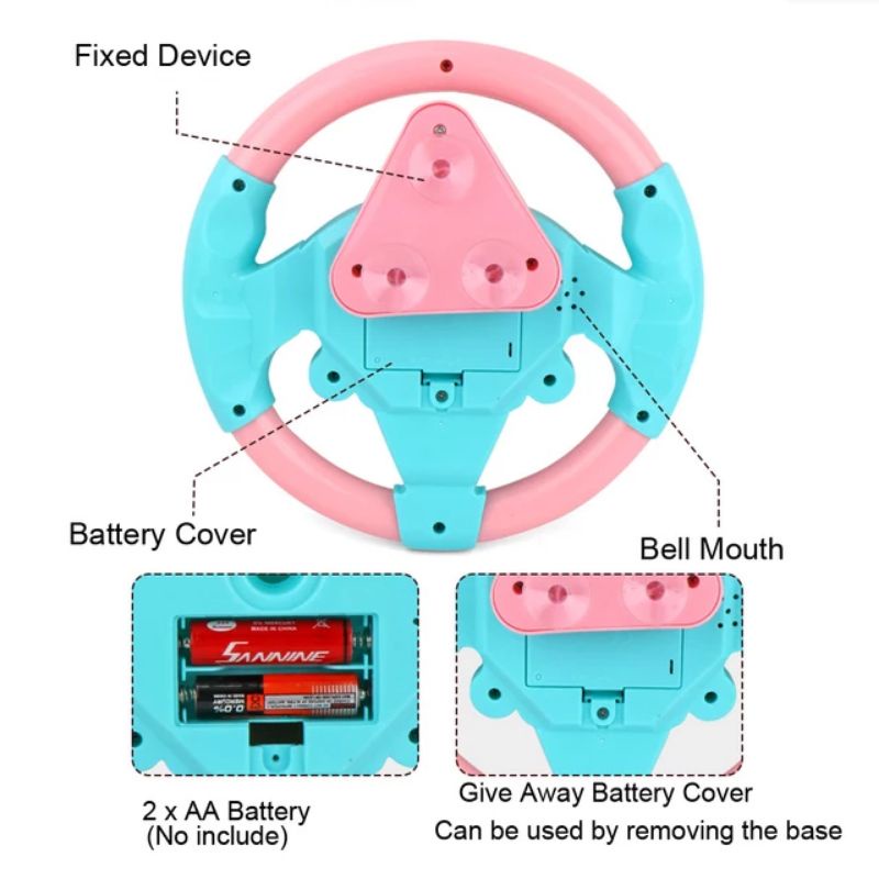 Mainan Anak Setir Mobil Steering Wheel Toy Mainan Edukasi Setir Mobil