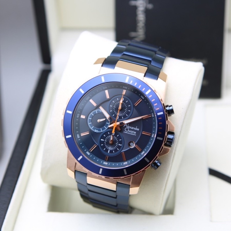 Jam tangan Alexandre Christie AC 6141 Pria Chrono