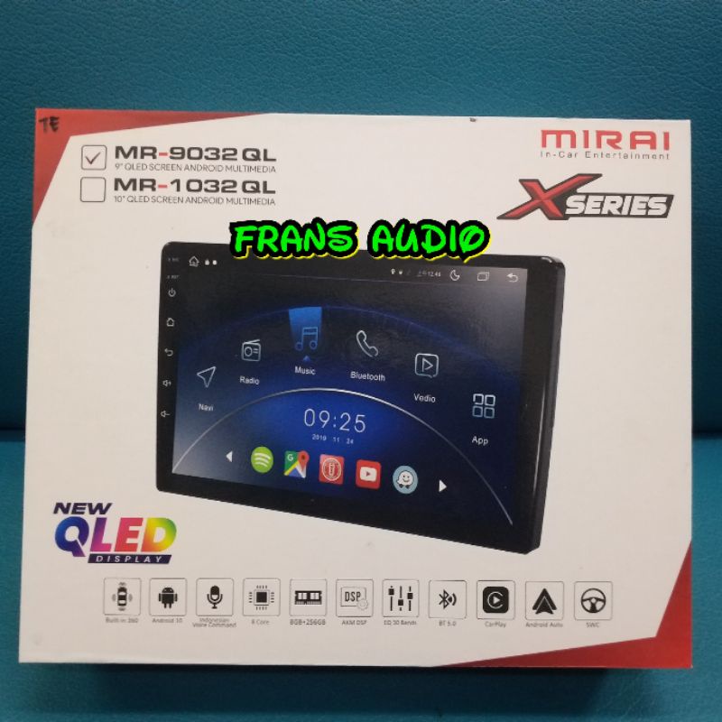Mirai MR 9032QL MR9032QL head unit tape mobil Android 9032 QL QLED 9 inch