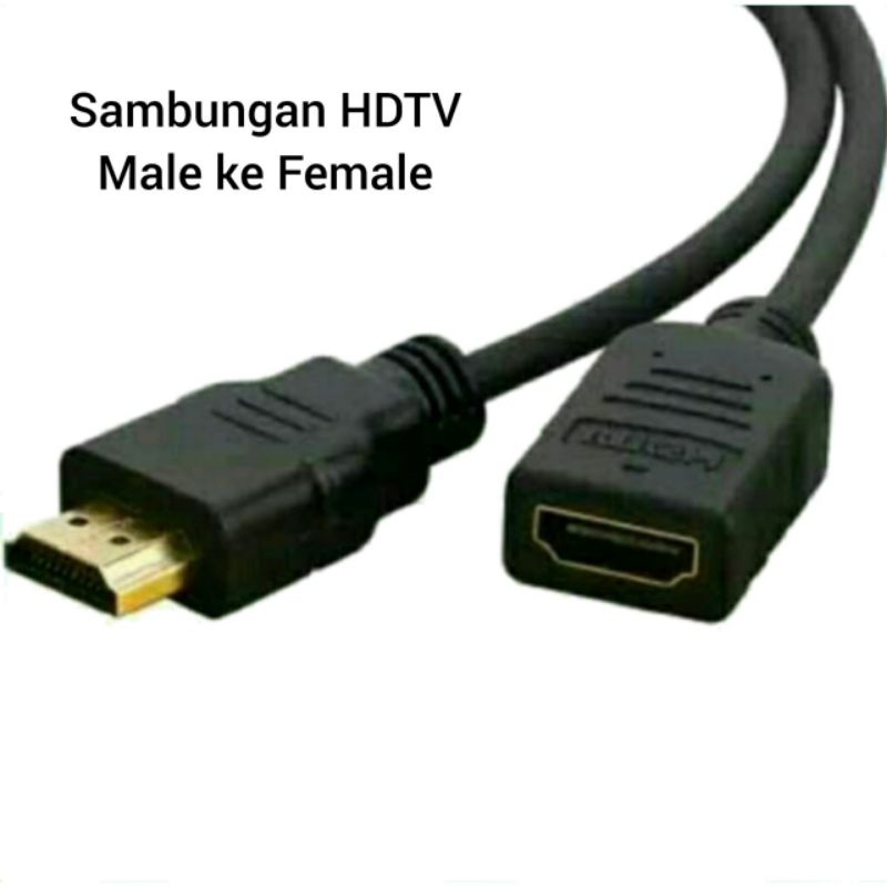 (COD) SAMBUNGAN KABEL HDTV MALE TO FEMALE PERPANJANGAN EXTENSION UNTUK KE TV