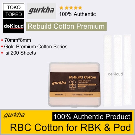 Gurkha RBC Premium for RBK - Podz | Rebuild Cotton | kapas mesh coil
