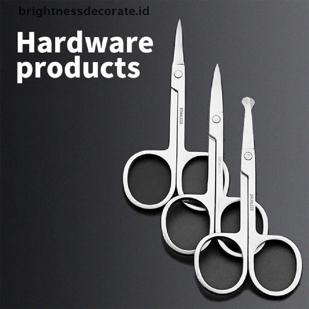 [Birth] Kepala Bulat Lengkung Kumis Hidung Telinga Hair Remover Scissor Trimmer Safety Scissor [ID]