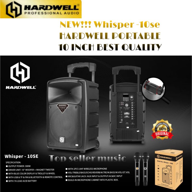 SPEAKER PORTABLE MEETING 10 INCH HARDWELL WHISPER 10SE ORIGINAL SPEAKER PORTABLE