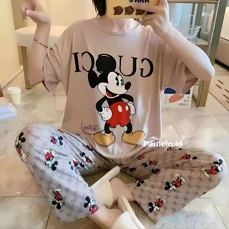 Pamelo.id Stelan CP Jumbo / Baju Tidur import /50 corak / Set Import Cp Viral / Setelan Cp Spandek Import CP7 / Baju Import Jumbo Murah