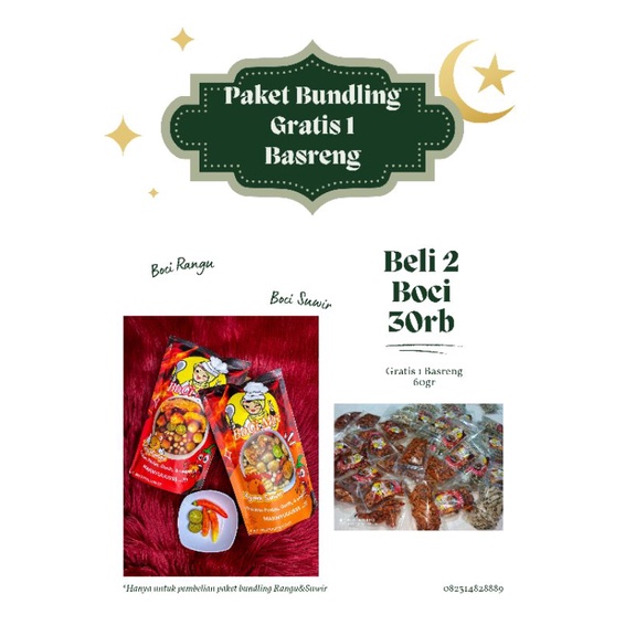 

Paket Bundling 1pcs Tulang Rangu & 1pcs Ayam suwir gratis Basreng 60gr 1pcs