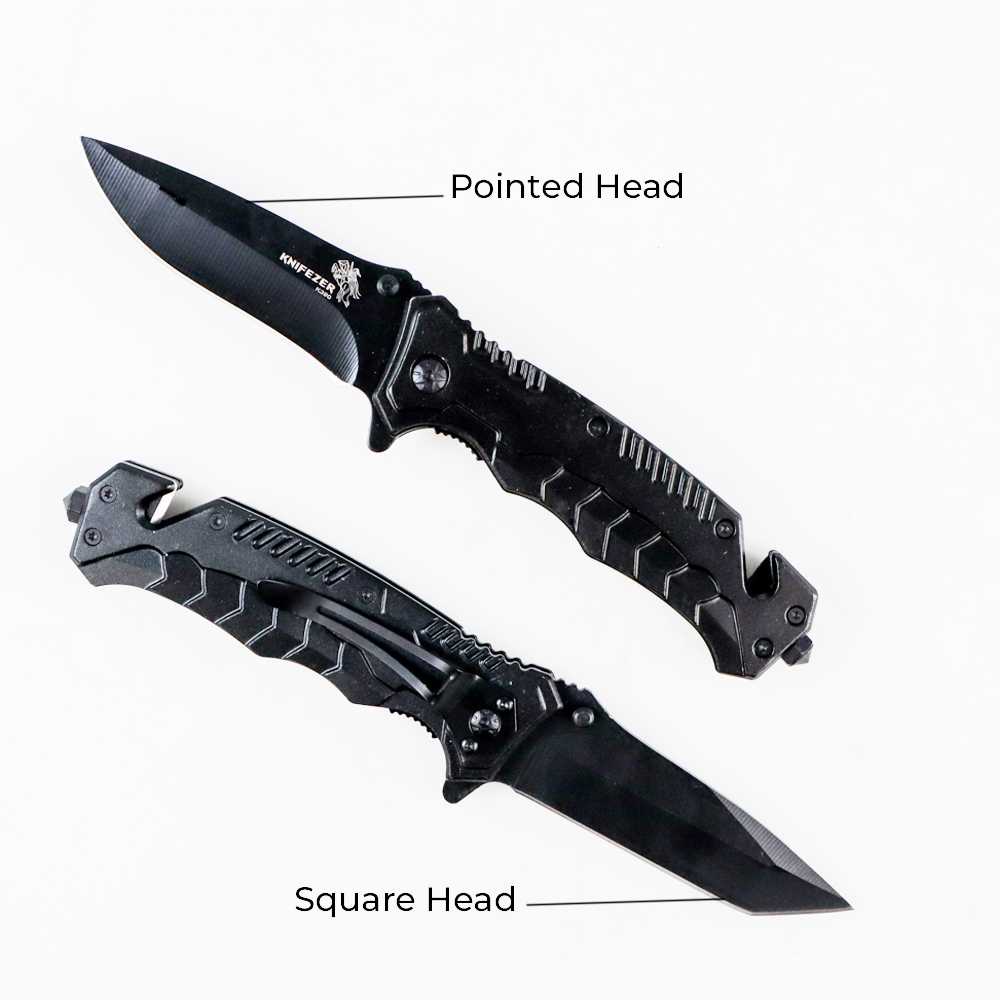 KNIFEZER Pisau Lipat Camping Survival Portable Knife Head