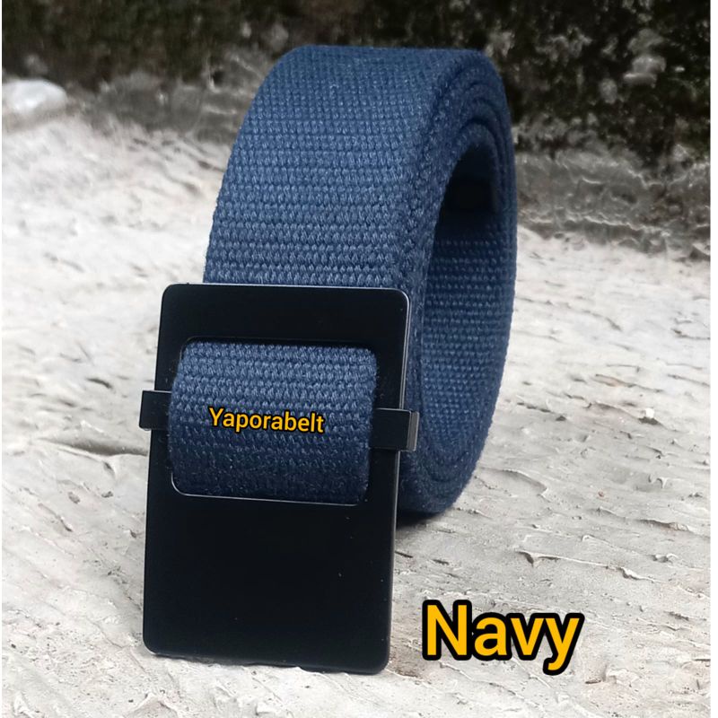 ikat pinggang pria wanita gesper bahan kanvas