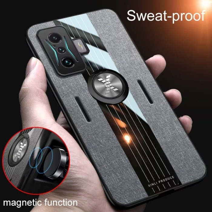 TEXTURE CASE XIAOMI POCO F4 GT / POCO F4  MAGNETIC RING CASING