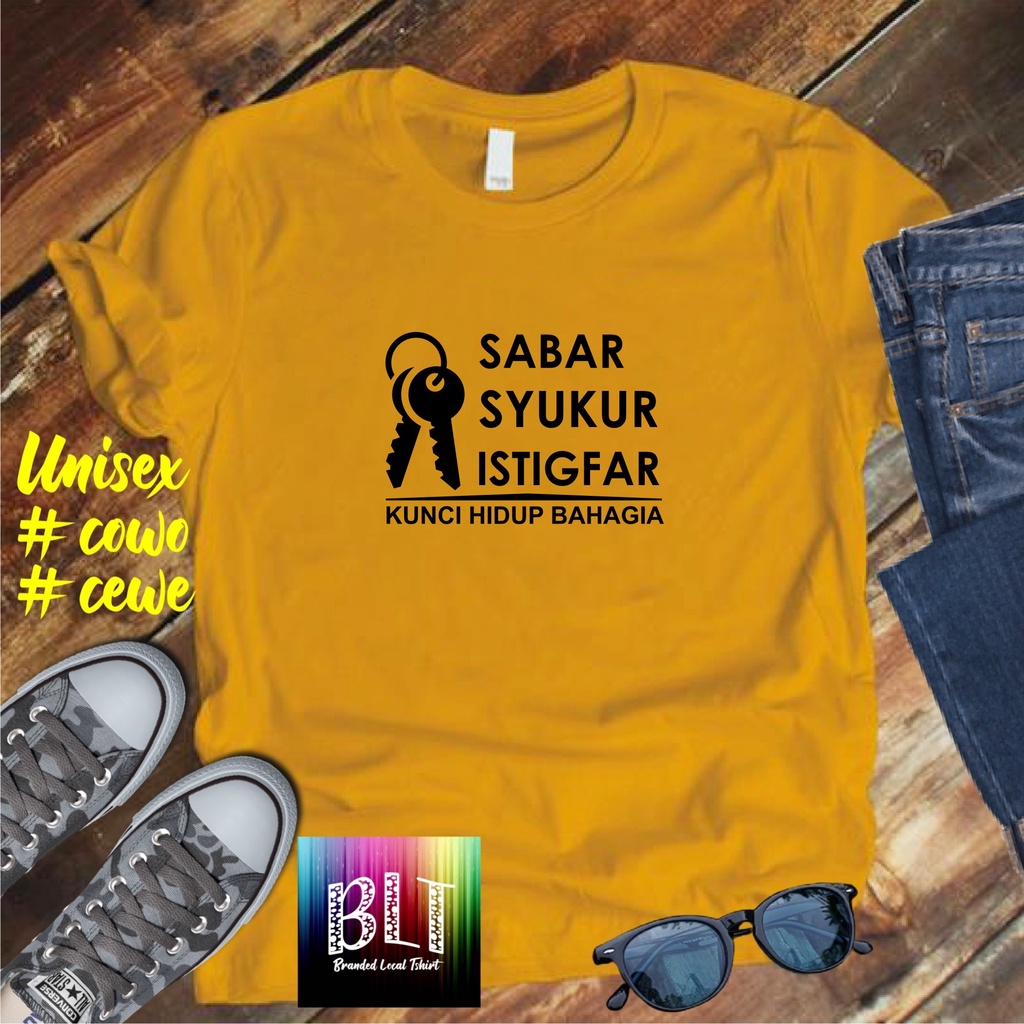 COD/ KAOS SABAR SYUKUR ISTIGFAR LENGAN PENDEK/KAOS KEKINIAN//KAOS DAKWAH ISLAM/KAOS SANTRI SANTRIWATI/KAOS HITS 2023/KAOS ISLAM PESANTREN /KAOS PRIA  DAN WANITA