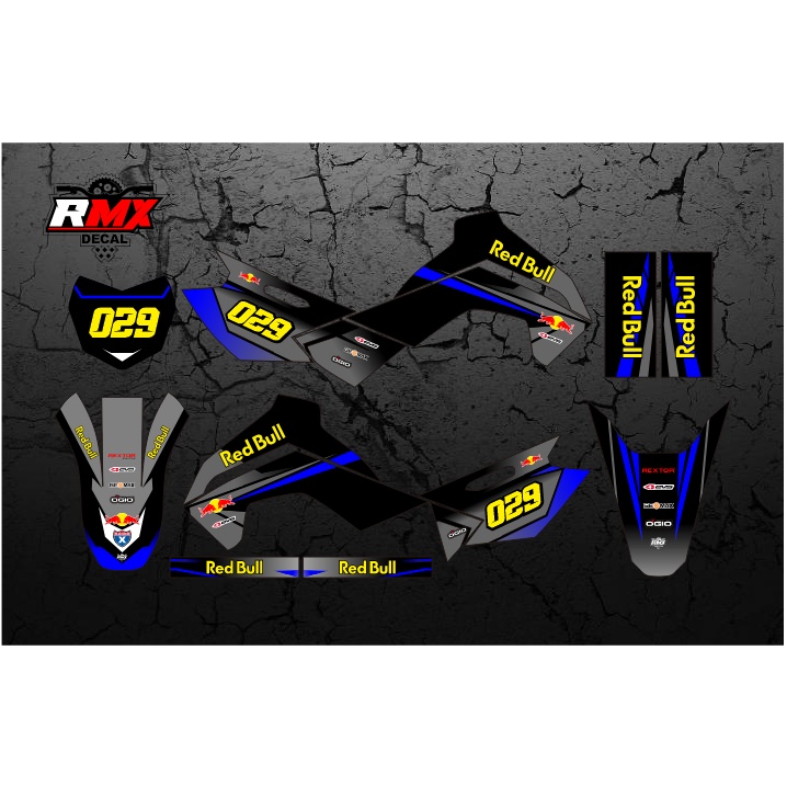DECAL KLX 140 FULLBODY (007) DEKAL STIKER KLX 140 HITAM MERAH KUNING HIJAU BIRU MUDA/TUA GOLD EMAS P
