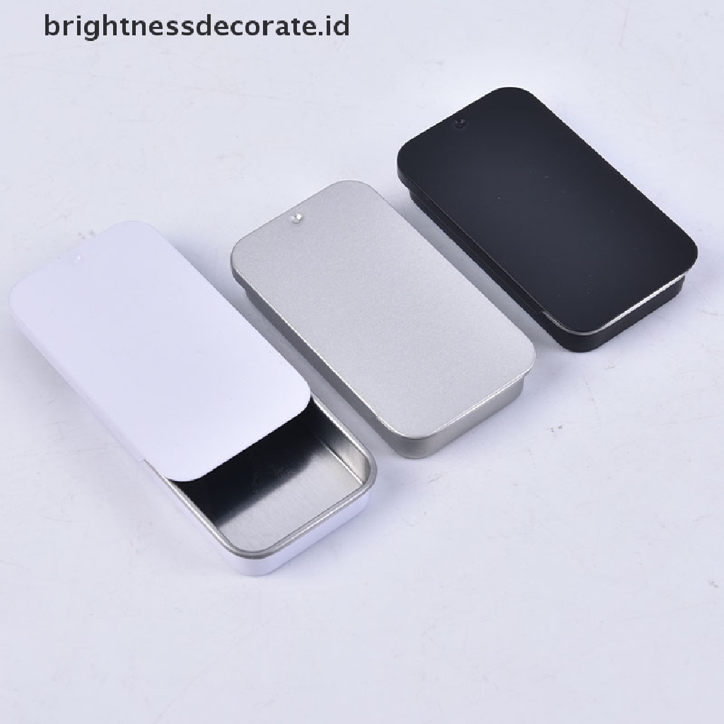 [Birth] 1pc Kotak Besi Mini Slide Cover Kotak Penyimpanan Pernikahan Portable Tin Boxes Container [ID]