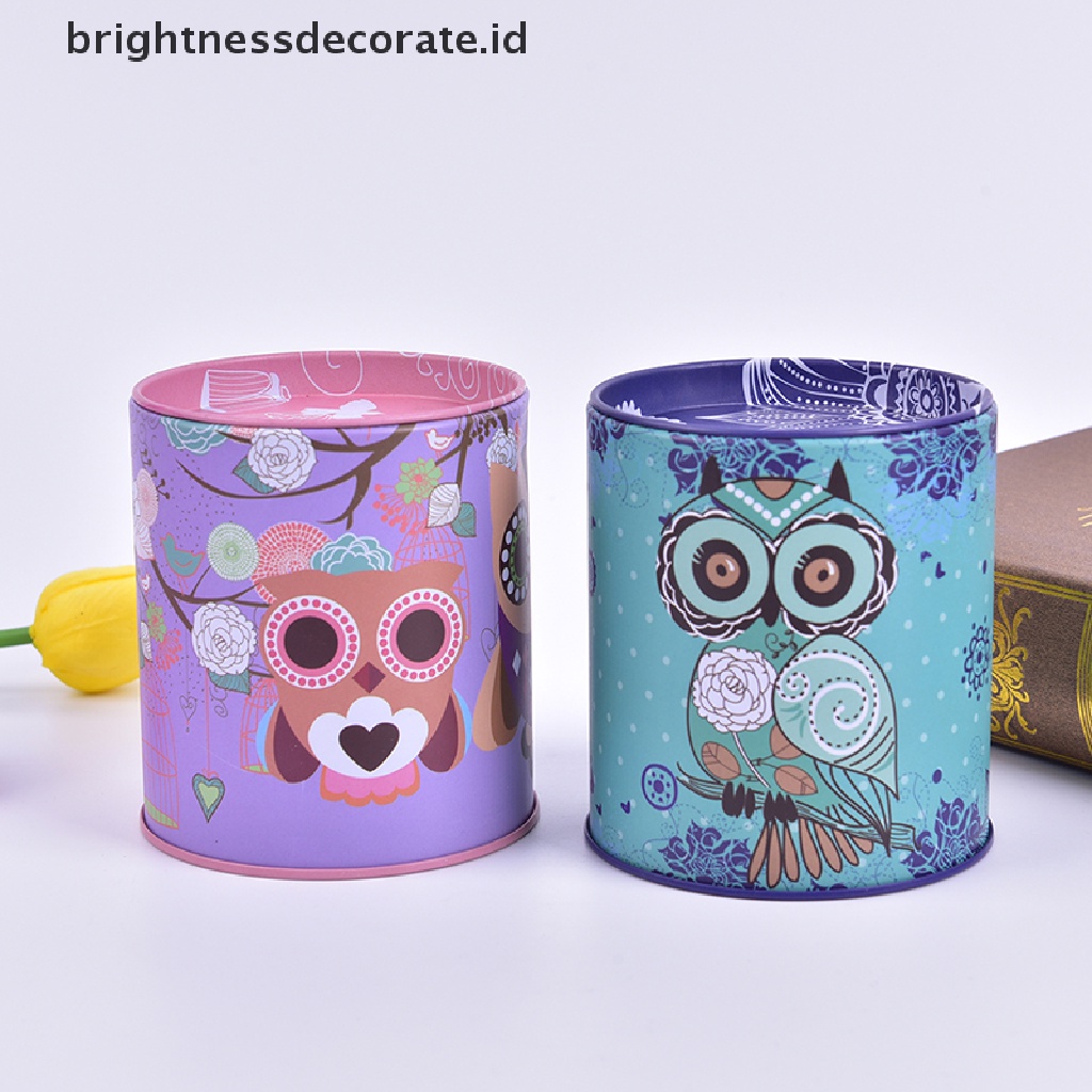 [Birth] Owl Celengan Tinplate Celengan Hadiah Anak Kid Gift Kotak Uang [ID]