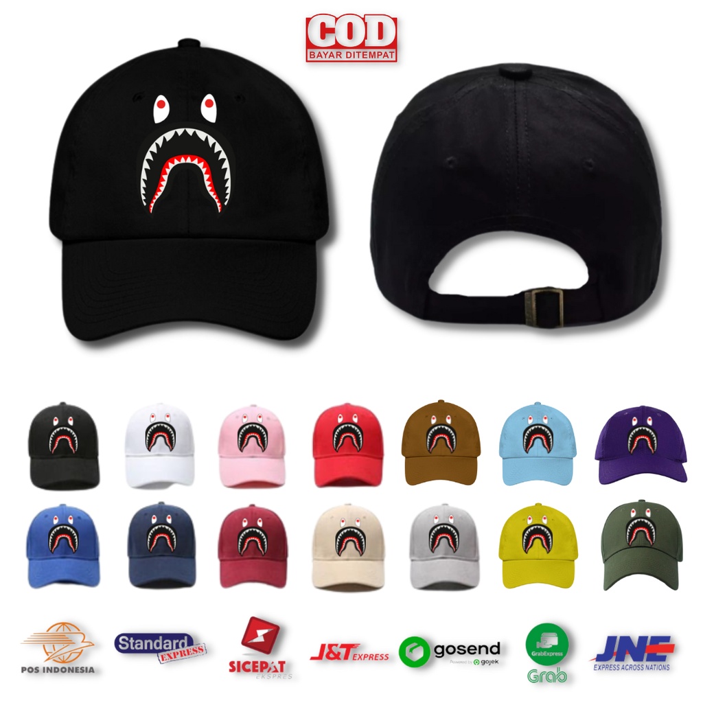 Topi Baseball Cap Pria Wanita Dewasa Distro Bape Terbaru Tali Ring Besi