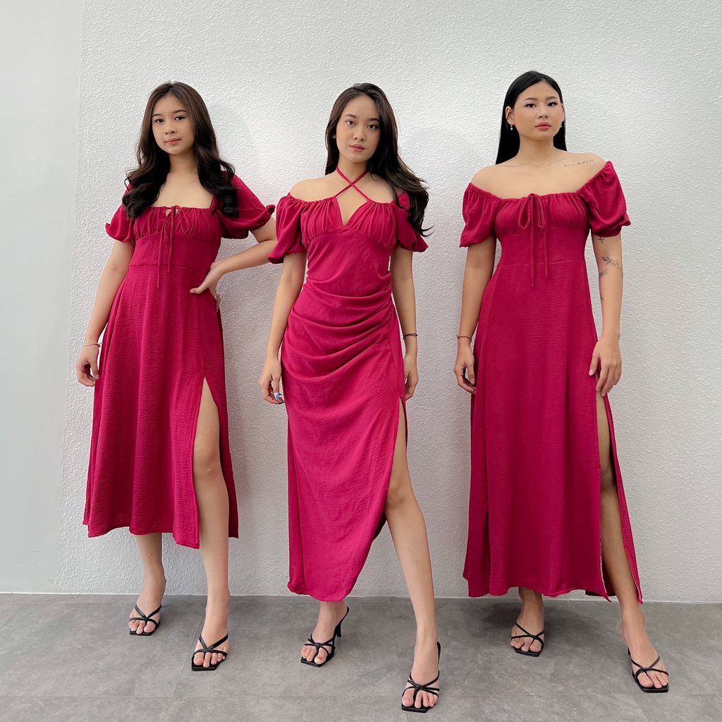 RIMMA DRESS / Midi Dress / Slit Dress / Long Dress / Dress AirFlow