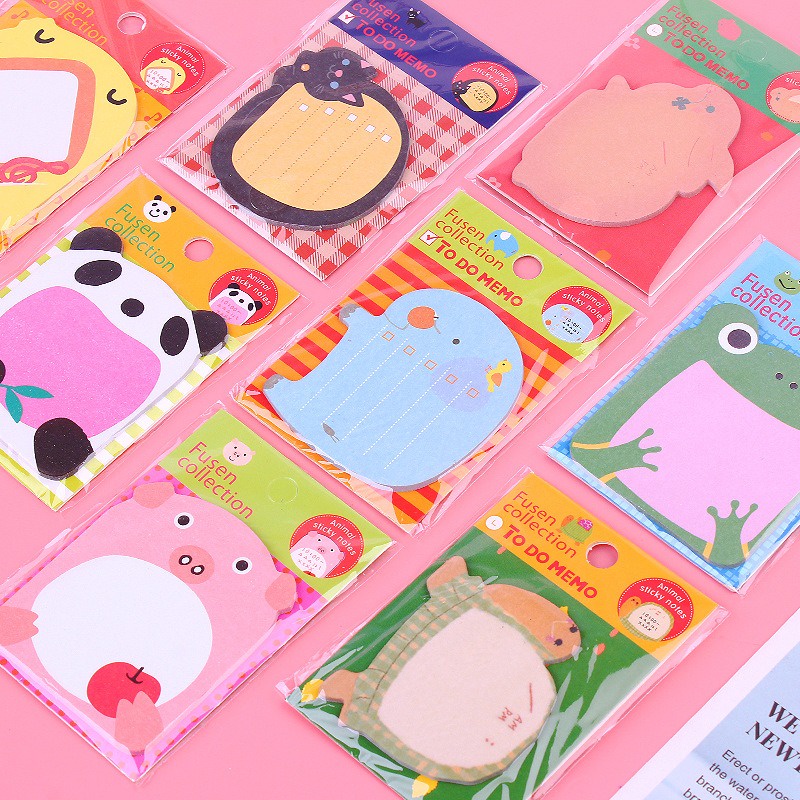 

IDgrosir 100 Lembar Memo Pad Kertas Memo Sticky Notes Stiker Lem Karakter Hewan IDG-ST0197