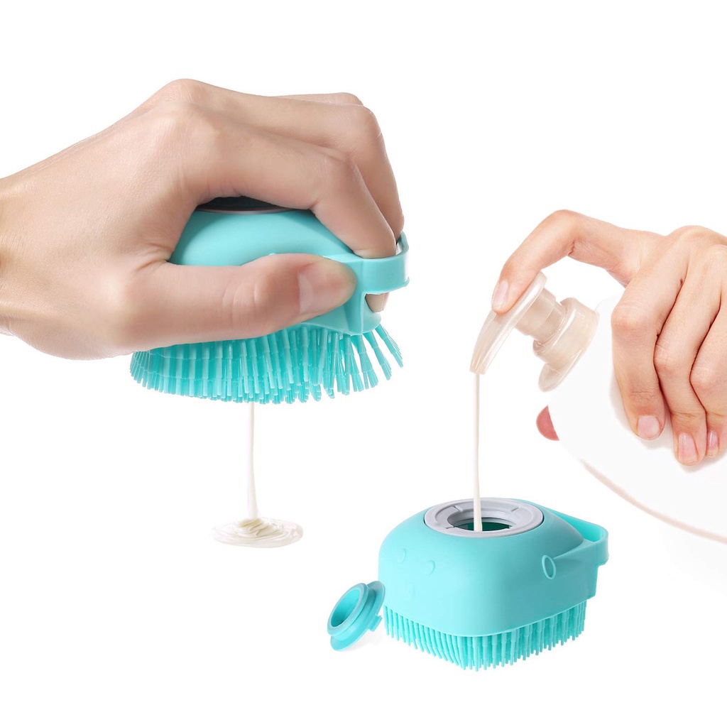Sikat Mandi Grooming Hewan Kucing Bahan Silikon FEFARM