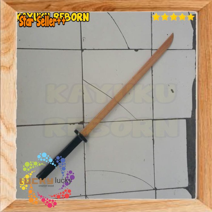 mainan pedang kayu ( katana samurai latihan wooden sword ) kayu full Ijis